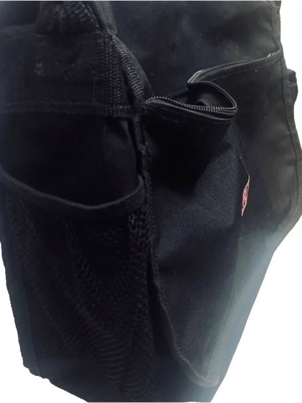 Paul Mitchell Black Messenger Bag with Pink Logo Embroidery